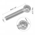 Uxcell M10 X 50mm Machinery Shoulder Swing Lifting Eye Bolt 304 Stainless Steel Metric Thread 5pcs