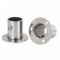 Uxcell Wardrobe 25mm Tube Stainless Steel Hanging Rail End Support 4pcs