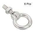 Uxcell M8x30 5 16 X1 18 Stainless Steel Eye Bolts Threaded Screw Eyebolt Shoulder Ring With Nuts Washers For Lifting Hanging 6