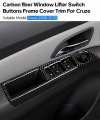 Gzxinwei 4pcs Carbon Fiber Window Lifter Switch Decoration Panel Cover Trim Sticker