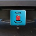 Soda Pressed Pun So Depressed Funny Humor Tow Trailer Hitch Cover Plug Insert