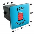 Soda Pressed Pun So Depressed Funny Humor Tow Trailer Hitch Cover Plug Insert