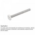 Uxcell Square Head Bolt 2pcs M6x55mm Fully Thread 304 Stainless Steel Grade C Machine Screws