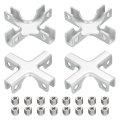 4pcs Glass Fixing Clip For 8-10mm Cross-shaped Combination Bracket Aluminum Alloy Reinforced Clamp Display Cabinet Fish Tank 