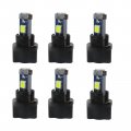 Wljh 6pcs Ice Blue 3 8 Twist Socket T5 Led Bulb Wedge 37 2721 74 3-smd 3030 Dashboard Instrument Cluster Panel Indicator Dash 