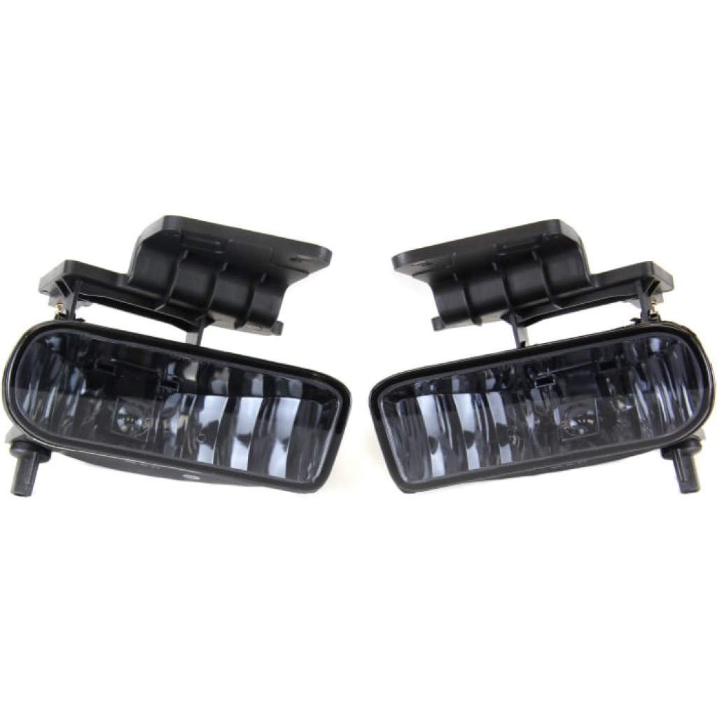 Chevy Silverado 1500 2500 Performance Fog Light Assembly 1999 To 2002 Pair Driver And Passenger Side Smoke Lens Rectangular