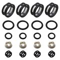 Side Feed Fuel Injector Repair Kit Filters Seals O-rings Pintle Caps 4 Sets Fit For Nissan Sentra Se-r Sedan 2-door 2 0l 1998cc 