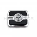 Httmt Mt216-088- Chrome Skull Small Brake Pedal Pad Compatible With Night Train Springer Softail Custom Fxstc