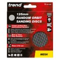 Trend Mesh 5 Inch Random Orbit 120 Grit Abrasive Sanding Disc Ab 125 120m Pack Of 10