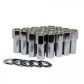 Open End Cragar Sst Mag Lug Nut 7 16 In 20 With Center Washer Chrome Finish Set Of 24 Pieces 