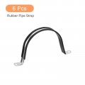 Uxcell 6pcs 114mm 4-31 64 Cable Clamp Rubber Pipe Strap Cushioned 304 Stainless Steel Hose U Shape Metal Tube Holder For Wire