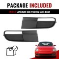 Fog Light Bezel Left And Right Side For 2012 2019 Volkswagen Beetle Black Textured Abs Plastic Bumper Driving Lamp Cover