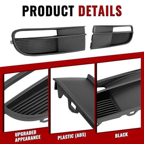 Fog Light Bezel Left And Right Side For 2012 2019 Volkswagen Beetle Black Textured Abs Plastic Bumper Driving Lamp Cover