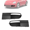 Hecasa Fog Light Bezel Lh Rh For 2012-2019 Volkswagen Beetle Bumper Driving Lamp Cover Plastic Abs Black Textured Left Right 