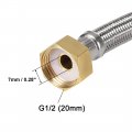 Uxcell Faucet Supply Line Connector G1 2 Female X 12 Inch Length 304 Stainless Steel Hose Brass Nut 4pcs
