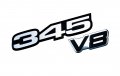 Erpart Combo Silver On Black 345 And V8 Highly Polished Embossed Aluminum Emblem Badge Nameplate Compatible With Dodge Chrysler