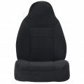 Hecasa Black Seat Covers Set Water Resistant Compatible With 1984-2001 Jeep Cherokee Xj