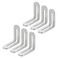 6pcs Adjustable L-shape Corner Brace With Slot 1 89 X Inch Stainless Steel Slotted Right Angle Bracket For Wooden Furniture 