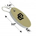 Graphics More University Of Colorado Boulder Floating Keychain Oval Foam Fishing Boat Buoy Key Float