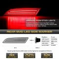 Full Led Strip Rear Side Marker Lights Fender Parking Lamps For 2004-2008 Chrysler Crossfire Chrome Housing Clear Lens Left