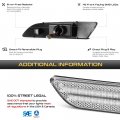 Vipmotoz Full Led Strip Rear Side Marker Lights Fender Parking Lamps Compatible With 2004-2008 Chrysler Crossfire Chrome