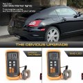 Vipmotoz Full Led Strip Rear Side Marker Lights Fender Parking Lamps Compatible With 2004-2008 Chrysler Crossfire Chrome
