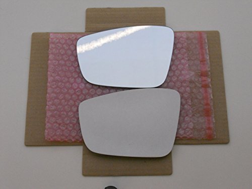 New Replacement Mirror Glass with FULL SIZE ADHESIVE for 2001-2010 Volkswagen Beetle Driver Side View Left LH 