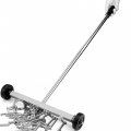 17 In Rolling Magnetic Sweeper With Wheels Adjustable Handle And 8 Pound Capacity Heavy Duty Magnet To Pick Up Nails Screws 