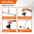 17 In Rolling Magnetic Sweeper With Wheels Adjustable Handle And 8 Pound Capacity Heavy Duty Magnet To Pick Up Nails Screws
