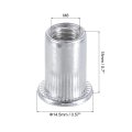 M8 Rivet Nuts Aluminium Alloy Knurled Flat Head Threaded Insert 40pcs