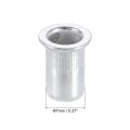 M8 Rivet Nuts Aluminium Alloy Knurled Flat Head Threaded Insert 40pcs