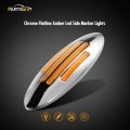 Partsam 10pcs 6-3 5 Inch Flatline Oval Amber 18led Side Marker Clearance Light Truck Front Fender Panel Lights Replacement For