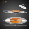 Partsam 10pcs 6-3 5 Inch Flatline Oval Amber 18led Side Marker Clearance Light Truck Front Fender Panel Lights Replacement For