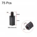 Uxcell M4x10mm 6mm Male-female Hex Nylon Pcb Motherboard Spacer Standoff For Fpv Drone Quadcopter Computer Circuit Board Black