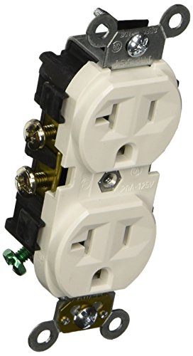 Leviton Cr20-ws 20-amp 125-volt Nema 5-20r 2p 3w Narrow Body Duplex Receptacle White