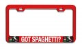 Got Spaghetti Italian Italy Rd Auto Metal License Plate Frame Tag Holder Heavy Duty Stainless Steel Universal Fit For Us And 