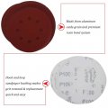 Hifrom 120pcs Sanding Discs 5 Inch 6 Hole Circular Dustless Hook And Loop Sandpaper Disks Assorted Orbital Sander Pads 12 Each