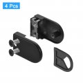 Glass Clamp 2-1 2 X 1-3 4 16 Stainless Steel 3 Bracket Holder Clip Shelf For Balustrade Staircase Handrail Shower Matte Black 4