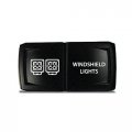 Ch4x4 Rocker Switch V2 Windshield Lights Symbol Horizontal White Led
