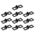 100pcs U-shaped Pipe Clamp 1 8 Inch 3mm 2 Hole U-tube Strap Heavy Duty Connector Bracket For Conduit Cables Wire Cord Black 