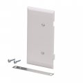 Eaton Wiring Ste14w Polycarbonate 1-gang Blank Sectional Mid Size End Wall Plate White 