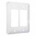 Taymac Wrw-rr Maxi Princess Metallic Wallplate With Two Decorator Rocker Gang White Smooth 
