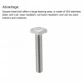 Uxcell Square Head Bolt M10x60mm Fully Thread 304 Stainless Steel Grade C Machine Screw