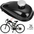2l Metal Fuel Gas Tank With Petcock Cap For 80cc 60cc 49cc Motorized Bicycle Engine