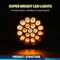 Pit66 Clear Lens Amber Led Light Watermelon 19 Marker Turn Signal Universal
