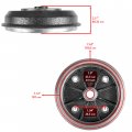 Caltric 2 Front Brake Drum Hub With Bearing Bolts Compatible Kawasaki 41038-1227