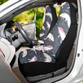Seamless Pink White Swimming Axolotls Blue Algae Leaves On Dark 1 Pc Car Front Seat Covers Non-slip Vehicle Premium Fabric