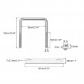 Uxcell Square U-bolts 95mm 3 74 Inner Width 100mm Length M10 304 Stainless Steel U Clamp Bolt With Nuts And Plates For Boat