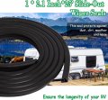 Rv Slide Out Seal Black Rubber For 1 X2 X 25 D-seal System Wiper Weather Stripping