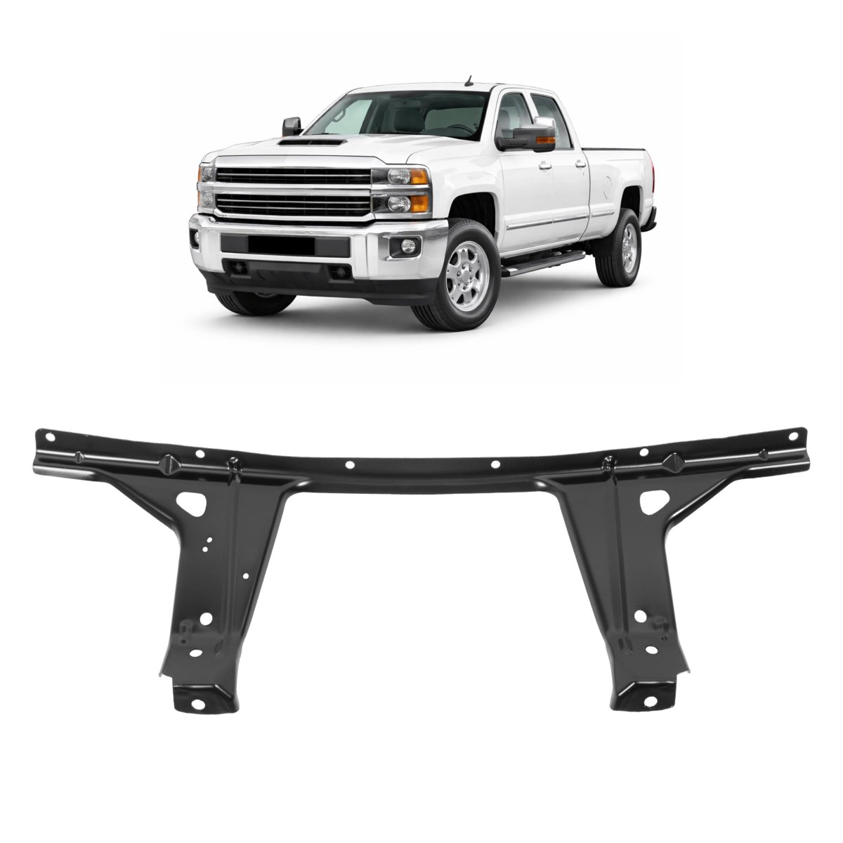 Front Bumper Bracket For 2015-2019 Chevrolet Silverado 2500 3500 Hd Replacement Gm1007114 22978547 Black Steel Electrophoresis